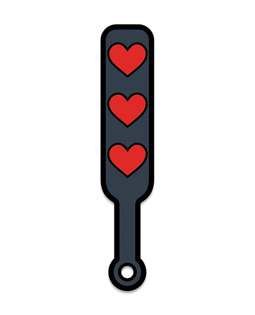 Paddle Hearts Enamel Pin - Red/Grey
