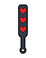 Paddle Hearts Enamel Pin - Red/Grey