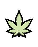 Wood Rocket Weed Pot Leaf Pin - Glow in the Dark