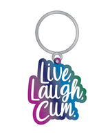 Live, Laugh, Cum Keychain - Multicolor