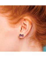Wood Rocket Porn Sexy Earrings - Pink/Gold