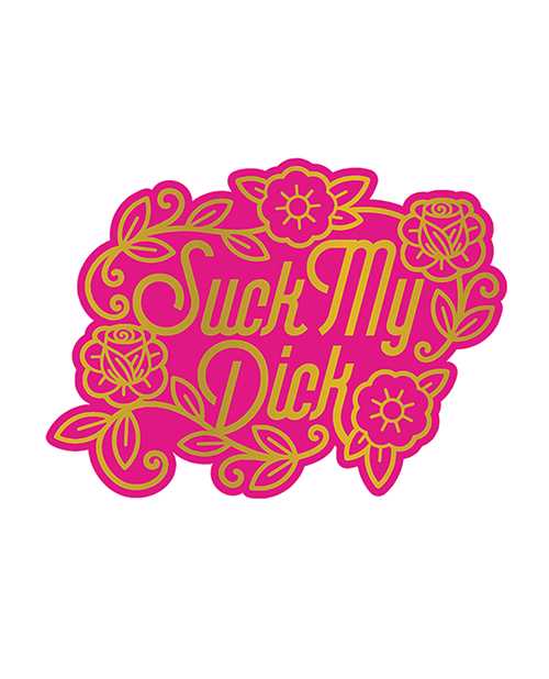 Wood Rocket Porn Suck My Dick Pin - Pink/Gold