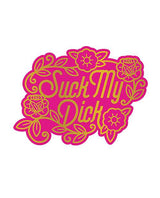 Wood Rocket Porn Suck My Dick Pin - Pink/Gold