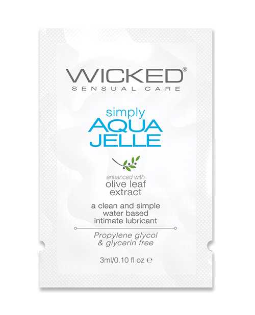 Wicked Sensual Care Simply Aqua Jelle Water Based Lubricant - .1 oz