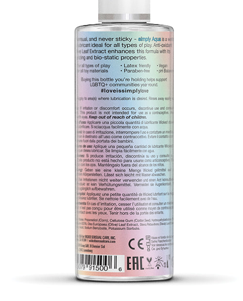 Wicked Simply Aqua Special Edition Water Based Lubricant 4oz