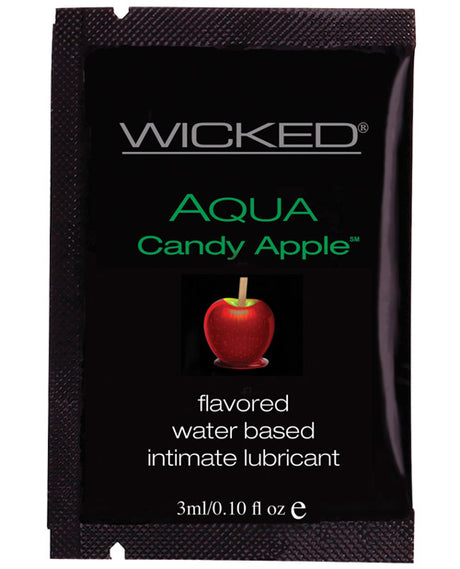 Wicked Sensual Care Aqua Water Based Lubricant - .1 oz Candy Apple