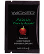 Wicked Sensual Care Aqua Water Based Lubricant - .1 oz Candy Apple