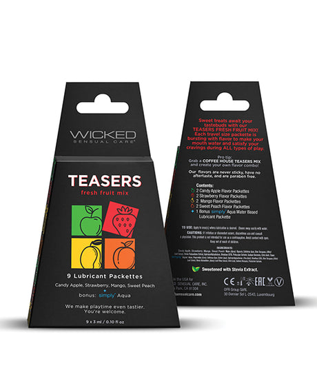 Wicked Teasers Fresh Fruit Water Based Lubricant Packettes (8 pack) - Assorted Flavors