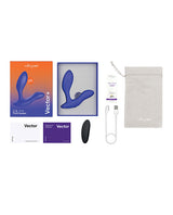 We-Vibe Vector+ Rechargeable Silicone Vibrating Prostate Massager with Remote Control - Royal Blue