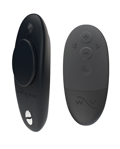 We-Vibe Moxie+ Wearable Rechargeable Silicone Panty Vibe Clitoral Stimulator with Remote Control - Black