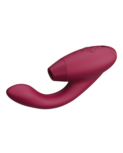 Womanizer Duo 2 Silicone Rechargeable Clitoral and G-Spot Stimulator - Bordeaux