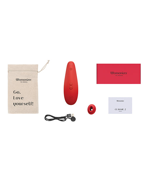 Womanizer Marilyn Monroe Special Edition Rechargeable Clitoral Stimulator - Vivid Red