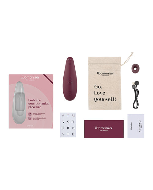 Womanizer Classic 2 Rechargeable Silicone Clitoral Stimulator - Bordeaux