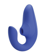 Womanizer Blend Rechargeable Silicone Vibrator with Clitoral Stimulator - Vibrant Blue