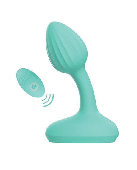 Pink Elephant Dreamer Rechargeable Vibe w/Remote - Aqua