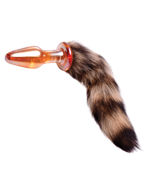 Tailz Fox Tail Glass Anal Plug - Orange