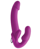 Strap U Evoke Vibrating Silicone Strapless Strap On - Pink