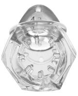 Master Series Detained 2.0 Restrictive Chastity Cage with Nubs - Clear