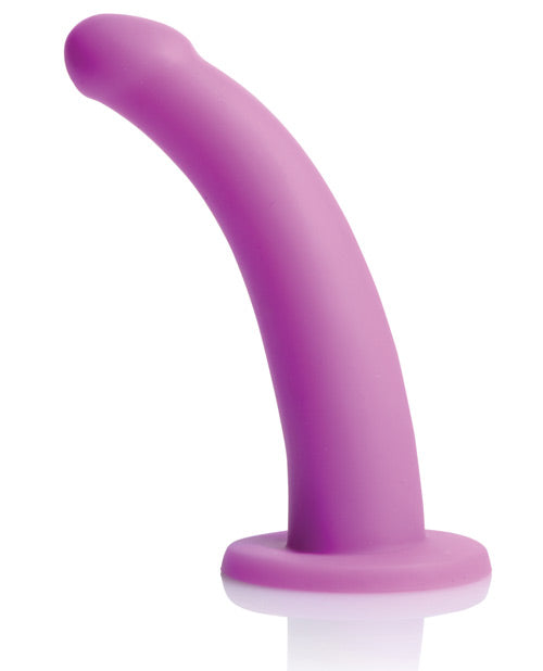 Strap U Navigator Silicone G-Spot 7in Dildo with Harness - Purple