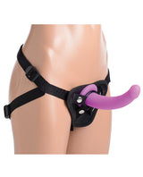 Strap U Navigator Silicone G-Spot 7in Dildo with Harness - Purple