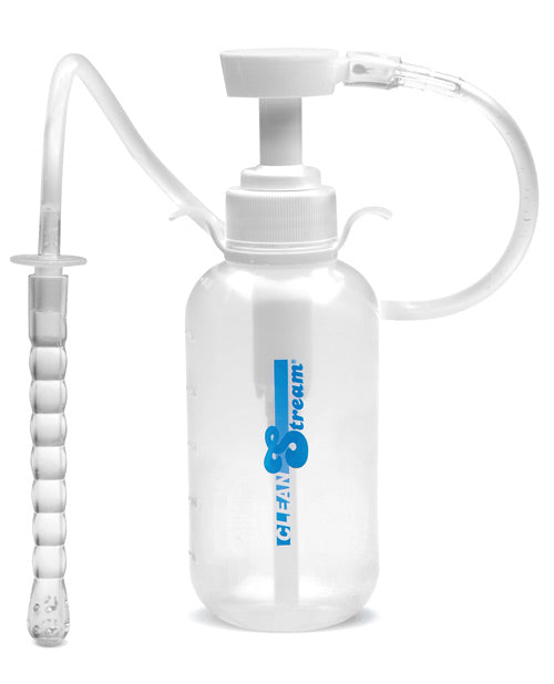 CleanStream Pump Action Enema Bottle with Nozzle - Clear