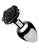 Booty Sparks Rose Butt Plug- Small - Black