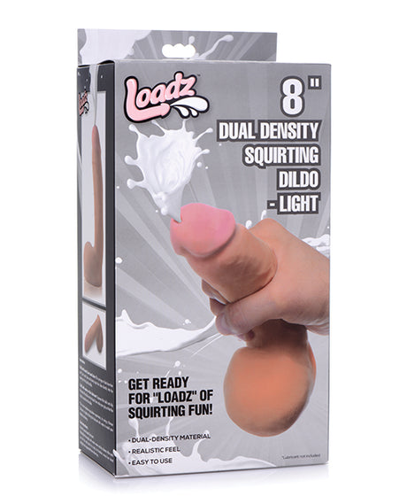 Loadz 8" Dual Density Squirting Dildo - Light