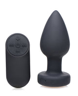 Booty Sparks Silicone Vibrating LED Plug - Small - Black