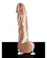 Loadz Vibrating Squirting Dildo with Remote Control 8.5in - Caramel