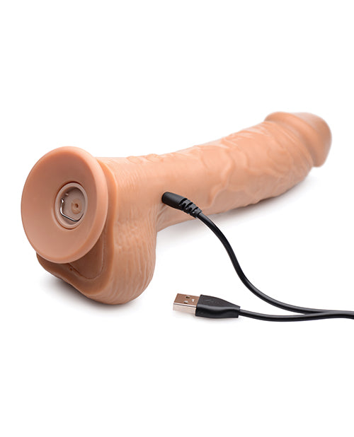 Loadz Vibrating Squirting Dildo with Remote Control 8.5in - Caramel