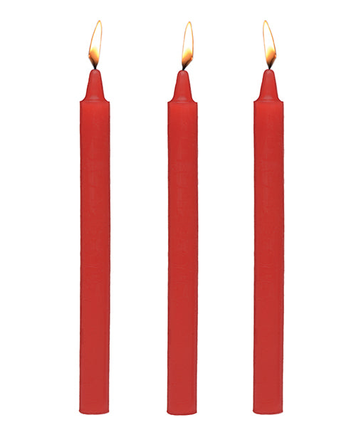 Master Series Fire Sticks Fetish Drip Candles (set of 3) - Red