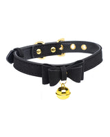 Master Series Golden Kitty Cat Bell Collar - Black/Gold