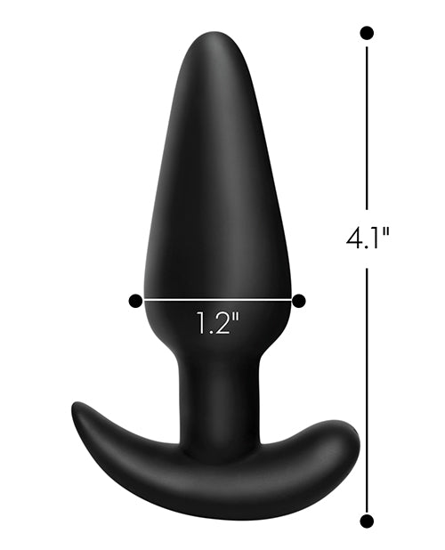 Bang! 21x Vibrating Silicone Rechargeable Butt Plug with Remote Control - Black