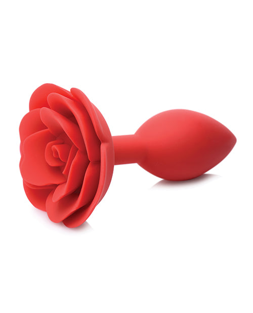 Master Series Booty Bloom Silicone Rose Anal Plug - Large - Red