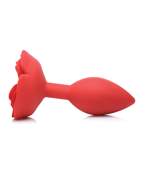 Master Series Booty Bloom Silicone Rose Anal Plug - Large - Red