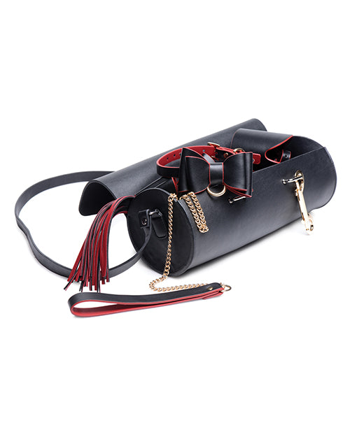 Master Series Black and Red Bow Bondage Set with Carrying Case