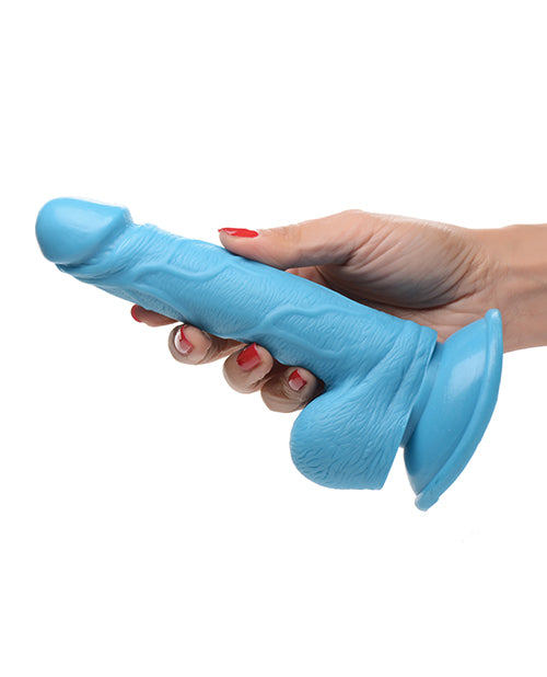 Pop Peckers Dildo with Balls 6.5in - Blue