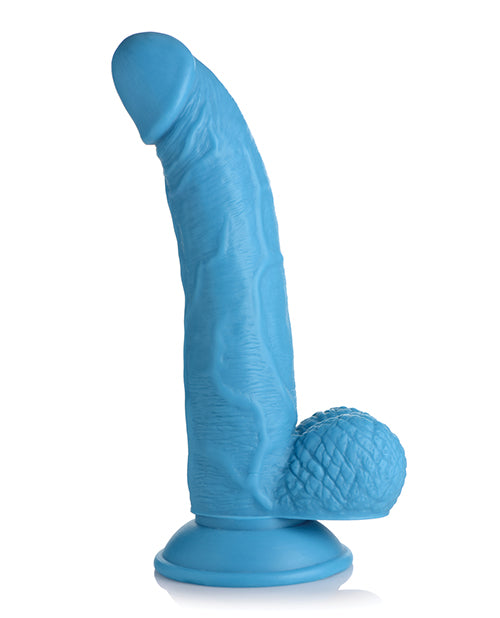 Pop Peckers Dildo with Balls 7.5in - Blue