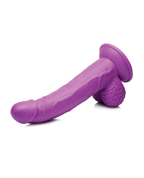 Pop Peckers Dildo with Balls 7.5in - Purple