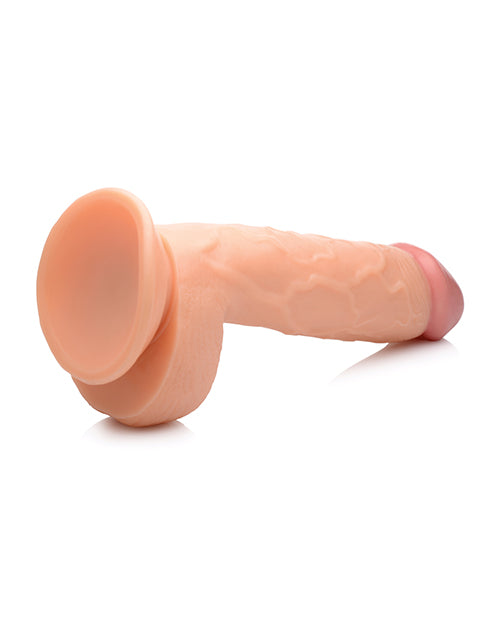 Pop Peckers Dildo With Balls 8.25in - Vanilla