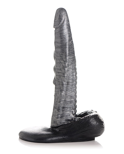 Creature Cocks The Gargoyle Rock Hard Silicone Dildo 9.3in - Silver/Black