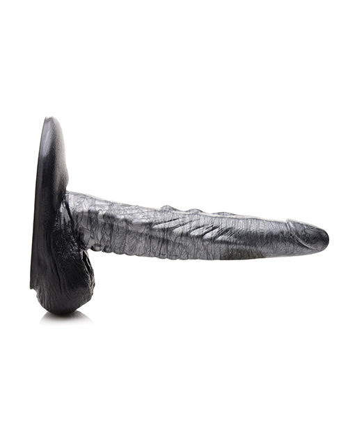 Creature Cocks The Gargoyle Rock Hard Silicone Dildo 9.3in - Silver/Black