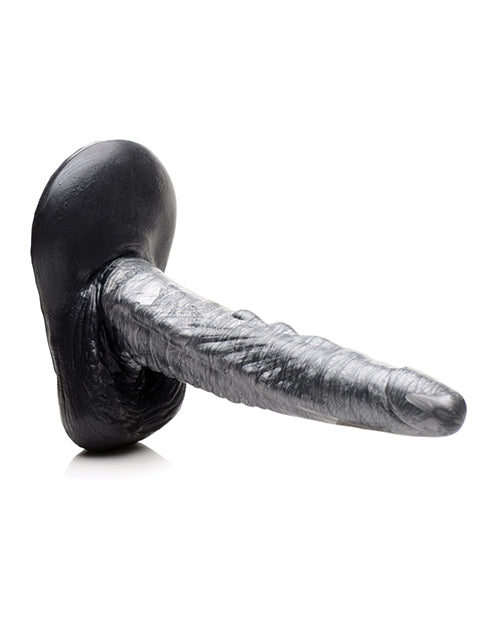 Creature Cocks The Gargoyle Rock Hard Silicone Dildo 9.3in - Silver/Black