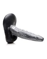 Creature Cocks The Gargoyle Rock Hard Silicone Dildo 9.3in - Silver/Black