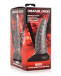 Creature Cocks Beastly Tapered Bumpy Silicone Dildo - Silver/Black