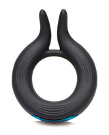 Trinity Men 10X Cock Viper Dual Stimulating Rechargeable Silicone Cock Ring - Black
