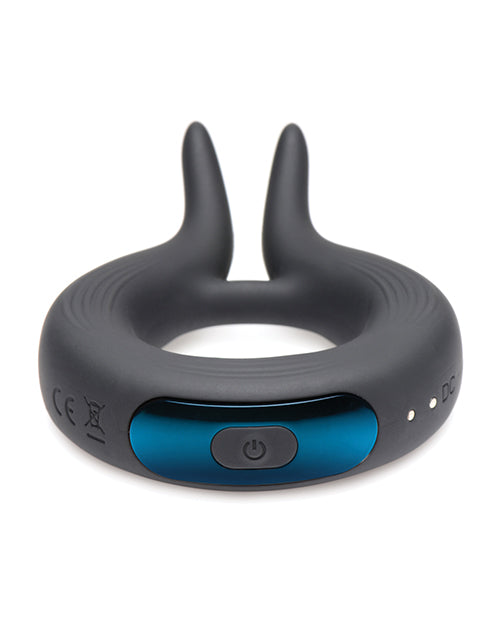 Trinity Men 10X Cock Viper Dual Stimulating Rechargeable Silicone Cock Ring - Black