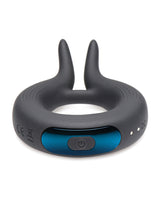 Trinity Men 10X Cock Viper Dual Stimulating Rechargeable Silicone Cock Ring - Black