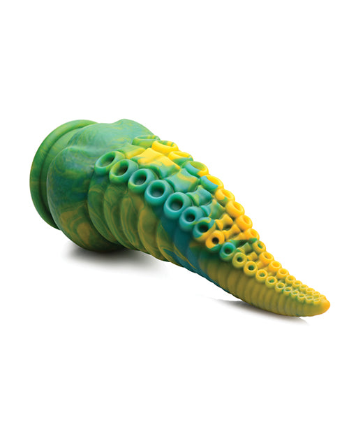 Creature Cocks Monstropus Tentacled Monster Silicone Dildo - Green/Yellow/Blue