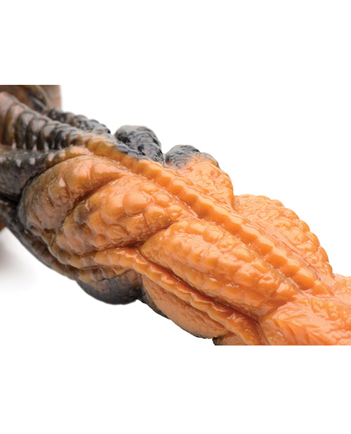 Creature Cocks Ravager Rippled Tentacled Monster Silicone Dildo - Red/Orange/Brown